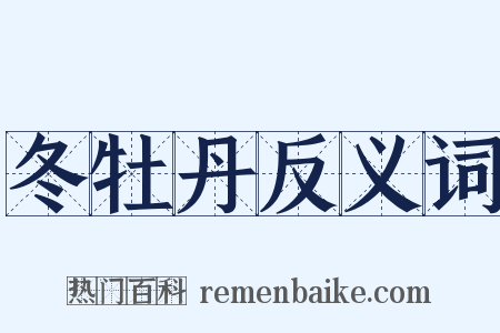 冬牡丹反义词是什么意思的图片